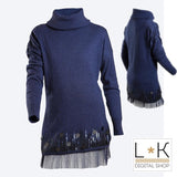 Abito In Misto Lana Blu Bambina Fun&Fun FUNJDR3273 - FUN&FUN - LuxuryKids