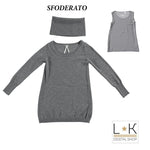 Abito In Misto Lana Grigio Bambina Sarabanda L413 - SARABANDA - LuxuryKids
