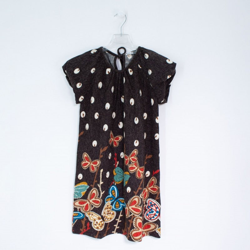 Abito In Misto Lana Marrone Bambina Take Two A00331 - TAKE TWO - LuxuryKids