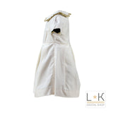 Abito in Velluto Neonata Panna-Oro Moschino MDVB80 - MOSCHINO - LuxuryKids