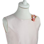 Abito Lungo Bambina Cerimonia Comunione Elegante Fiori Rosa Lesy 710 - LESY - LuxuryKids