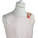 Abito Lungo Bambina Cerimonia Comunione Elegante Fiori Rosa Lesy 710 - LESY - LuxuryKids