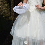 Abito Lungo Bambina Cerimonia Comunione Elegante Principesco Bianco Lesy 028316 - LESY - LuxuryKids