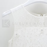 Abito Neonata Cerimonia Elegante Principesco Bianco Sarah Louise 070022 - SARAH LOUISE - LuxuryKids