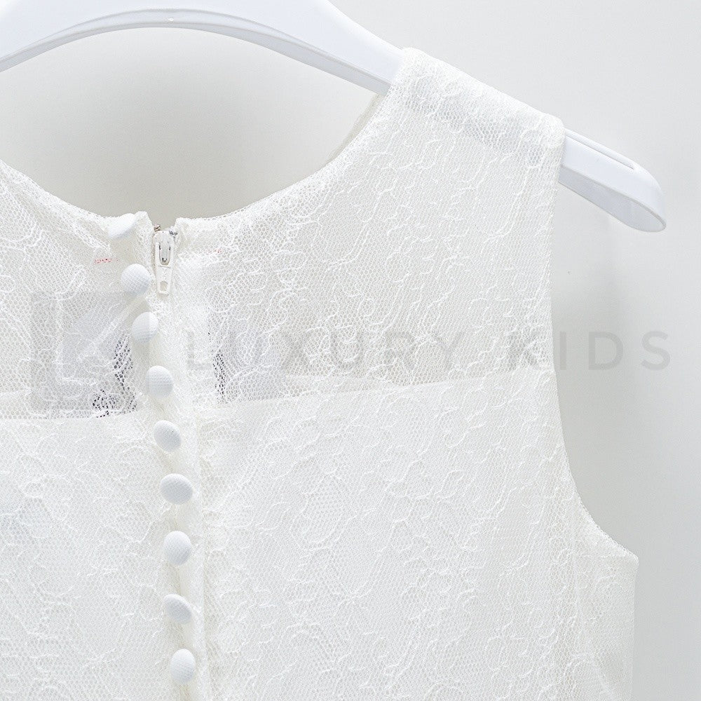 Abito Neonata Cerimonia Elegante Principesco Bianco Sarah Louise 070022 - SARAH LOUISE - LuxuryKids