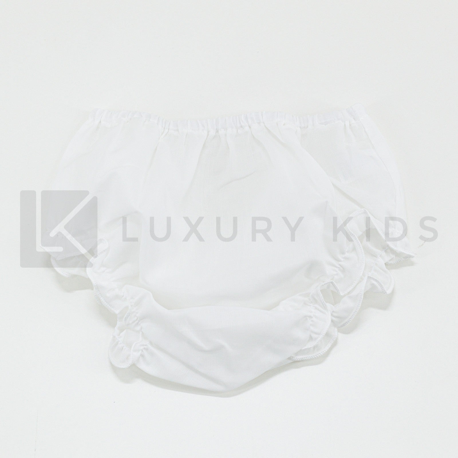 Abito Smanicato Con Culotte In Raso Bianco Con Gonna In Pizzo Neonata Ninnaoh E2076 - NINNAOH - LuxuryKids