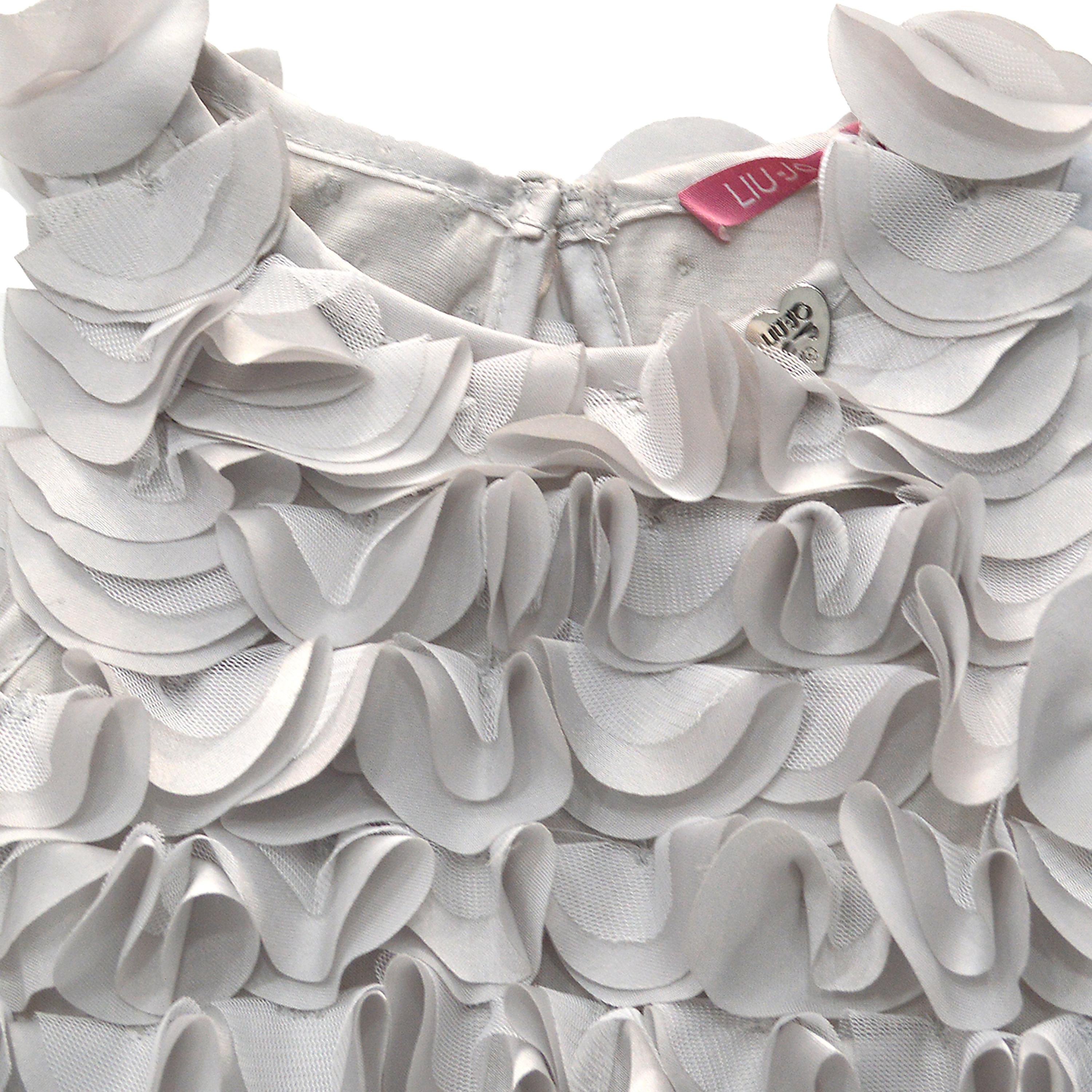 Abito smanicato con petali grigio perla neonata   Liu Jo H13008 - LIU JO - LuxuryKids