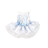 Abito Smanicato con Stampa Astratta Neonata Bianco FUN&FUN FNCBDR0995 - FUN&FUN - LuxuryKids