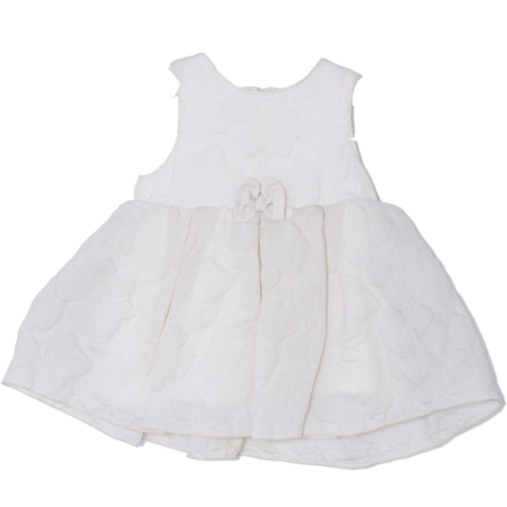 Abito Smanicato Elegante Caldo Cotone Panna Neonata MINIBANDA T018 - MINIBANDA - LuxuryKids