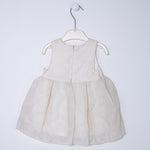 Abito Smanicato Elegante Caldo Cotone Panna Neonata MINIBANDA T018 - MINIBANDA - LuxuryKids