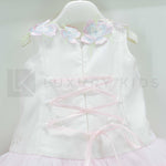 Abito Elegante Smanicato In Tulle Rosa Neonata Le Petits Enfants TISHA - LE PETITS ENFANTS - LuxuryKids