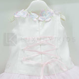 Abito Elegante Smanicato In Tulle Rosa Neonata Le Petits Enfants TISHA - LE PETITS ENFANTS - LuxuryKids