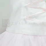Abito Elegante Smanicato In Tulle Rosa Neonata Le Petits Enfants TISHA - LE PETITS ENFANTS - LuxuryKids