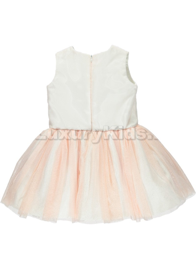 Abito Smanicato Romantico Bambina Rosa Chua V5GG - CHUA - LuxuryKids
