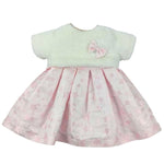 Abito Svasato Mezza Manica In Raso Rosa Fantasia Stelle Neonata NINNAOH I2089 - NINNAOH - LuxuryKids