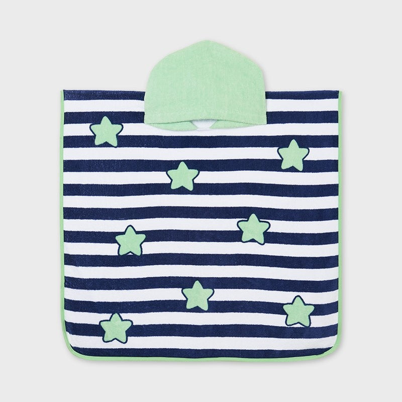 Accappatoio In Spugna Con Cappuccio Stampato Neonato MAYORAL 9917M - MAYORAL - LuxuryKids