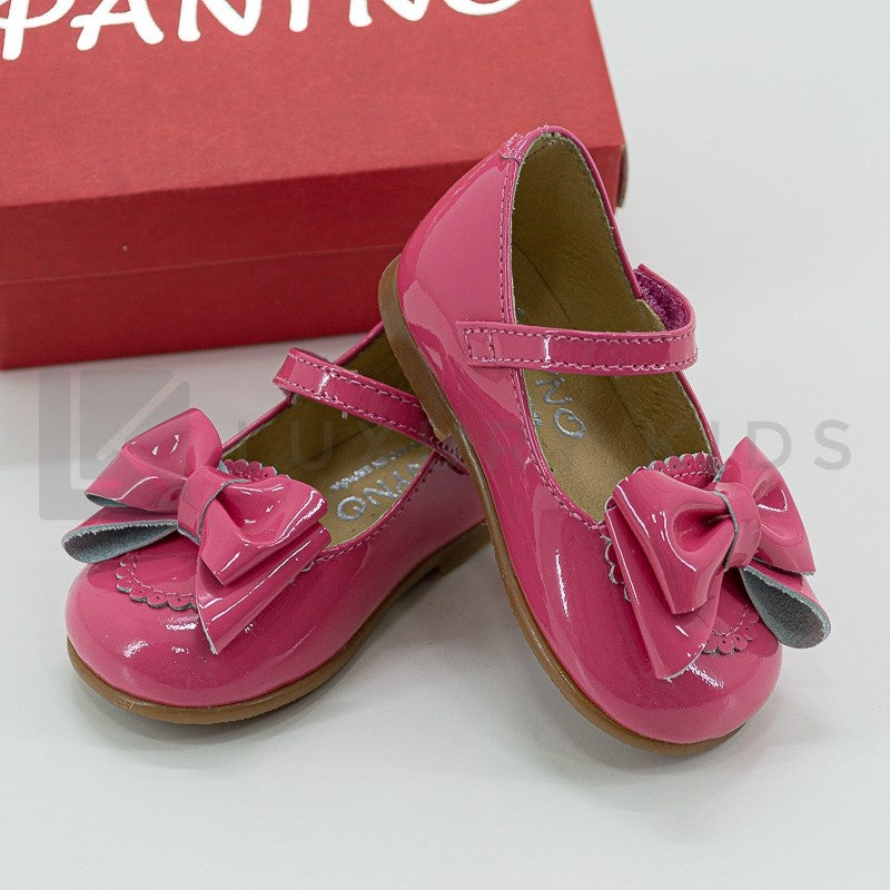 Scarpe Primi Passi Modello Ballerina In Vernice Con Fiocco Bambina PANYNO B2603F - PANYNO - LuxuryKids