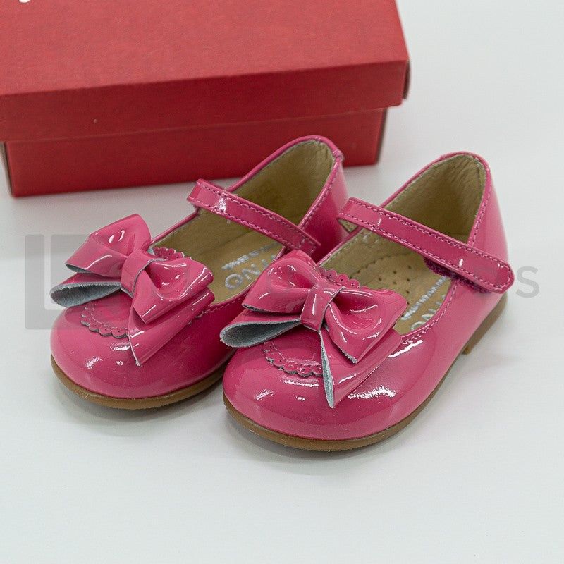 Scarpe Primi Passi Modello Ballerina In Vernice Con Fiocco Bambina PANYNO B2603F - PANYNO - LuxuryKids