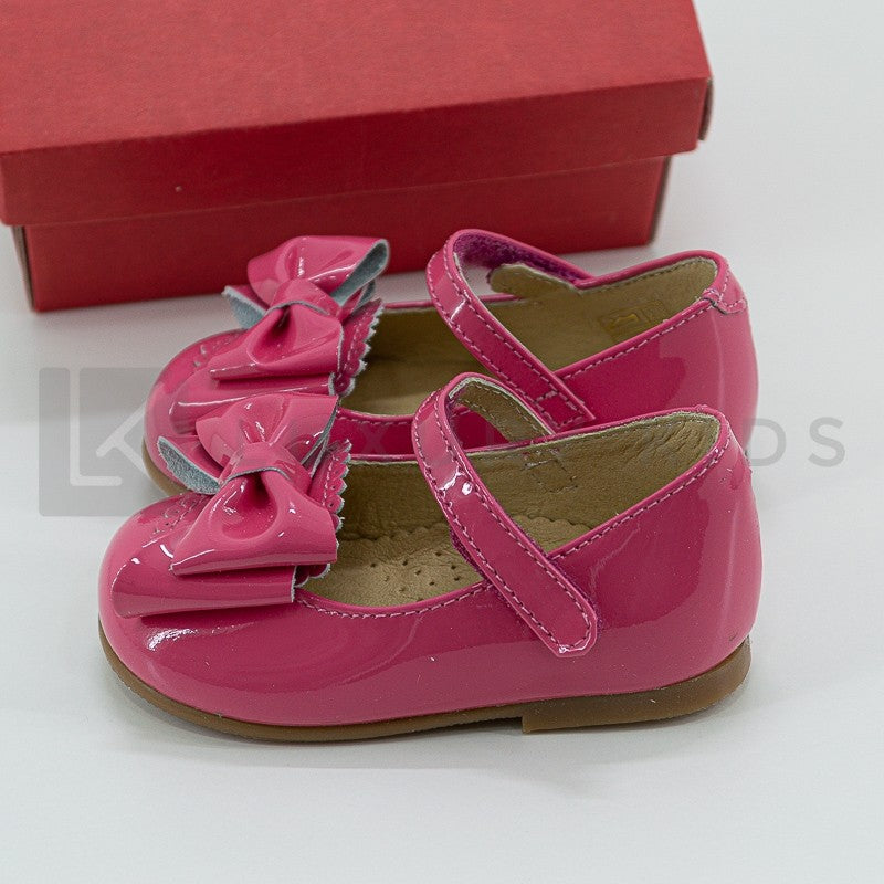 Scarpe Primi Passi Modello Ballerina In Vernice Con Fiocco Bambina PANYNO B2603F - PANYNO - LuxuryKids
