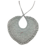 Bavetta Caldo Cotone Pois Rossi Grigio Neonata NINNAOH I2068 - NINNAOH - LuxuryKids