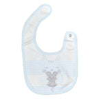Bavetta Fantasia Bianco-Celeste Neonato Minibanda Q329 - MINIBANDA - LuxuryKids