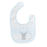 Bavetta Fantasia Bianco-Celeste Neonato Minibanda Q329 - MINIBANDA - LuxuryKids