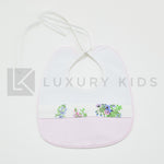 Bavetta in Cotone Bianca e Rosa Neonata La Sartoria Dei Piccoli LB759 - LA SARTORIA DEI PICCOLI - LuxuryKids