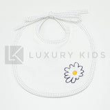 Bavetta In Cotone Bianca Margherita Neonata Teto E Tatta BA210 - TETO E TATTA - LuxuryKids