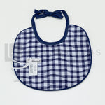 Bavetta in Cotone Bianco-Blu Neonata Ninnaoh E18151 - NINNAOH - LuxuryKids