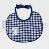 Bavetta in Cotone Bianco-Blu Neonata Ninnaoh E18151 - NINNAOH - LuxuryKids