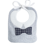 Bavetta Originale In Cotone Grigio Neonato Minibanda K318 - MINIBANDA - LuxuryKids