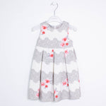 Abito Elegante con Fantasia a Fiori Neonata Bianco Sarabanda R244 - SARABANDA - LuxuryKids