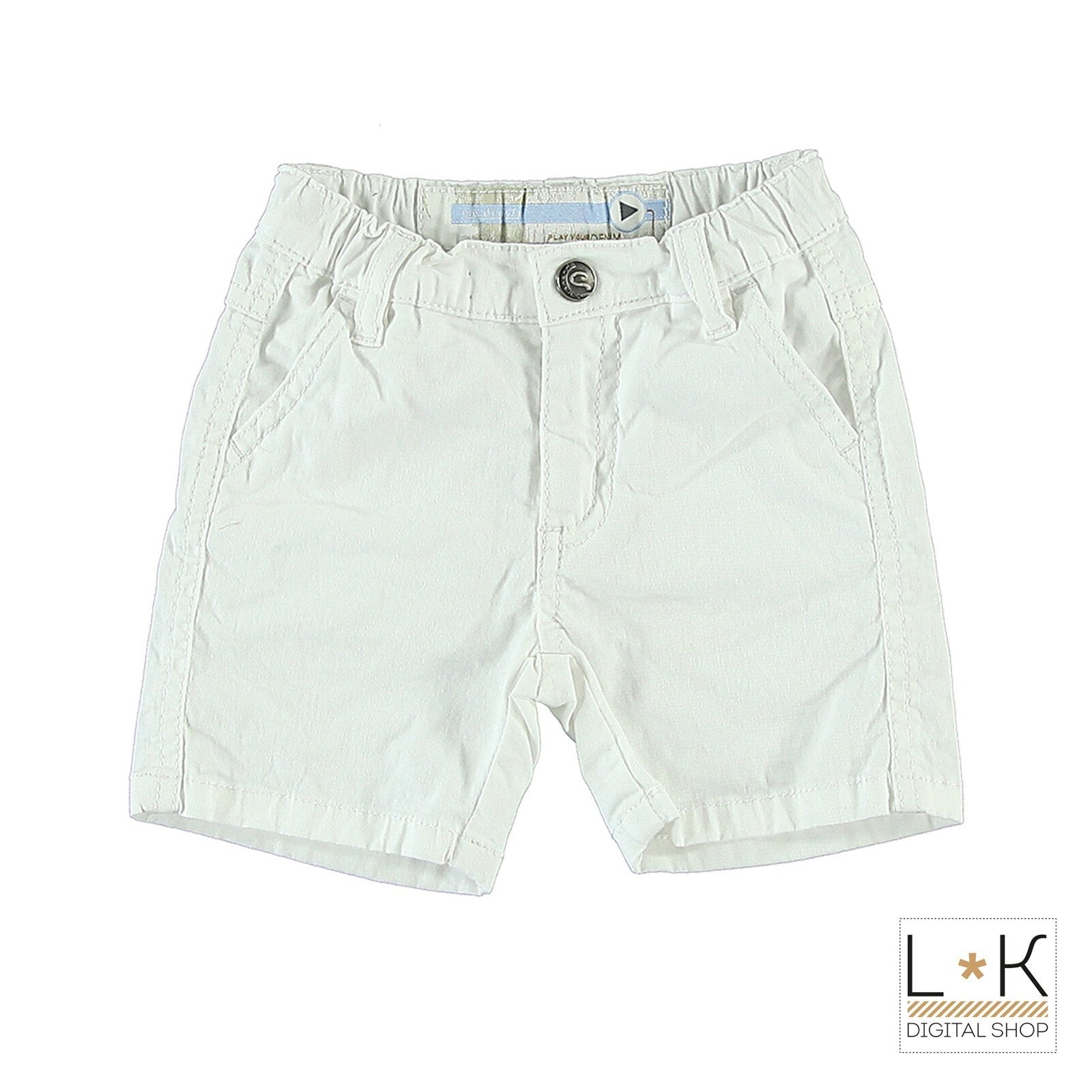 Bermuda Bianco Tinta Unita Bambino Sarabanda M837 - SARABANDA - LuxuryKids