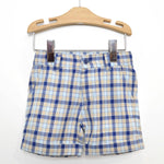 Bermuda con Fantasia a Quadretti Celeste-Blu Per Neonato Dr.Kids 554 - DR.KID - LuxuryKids