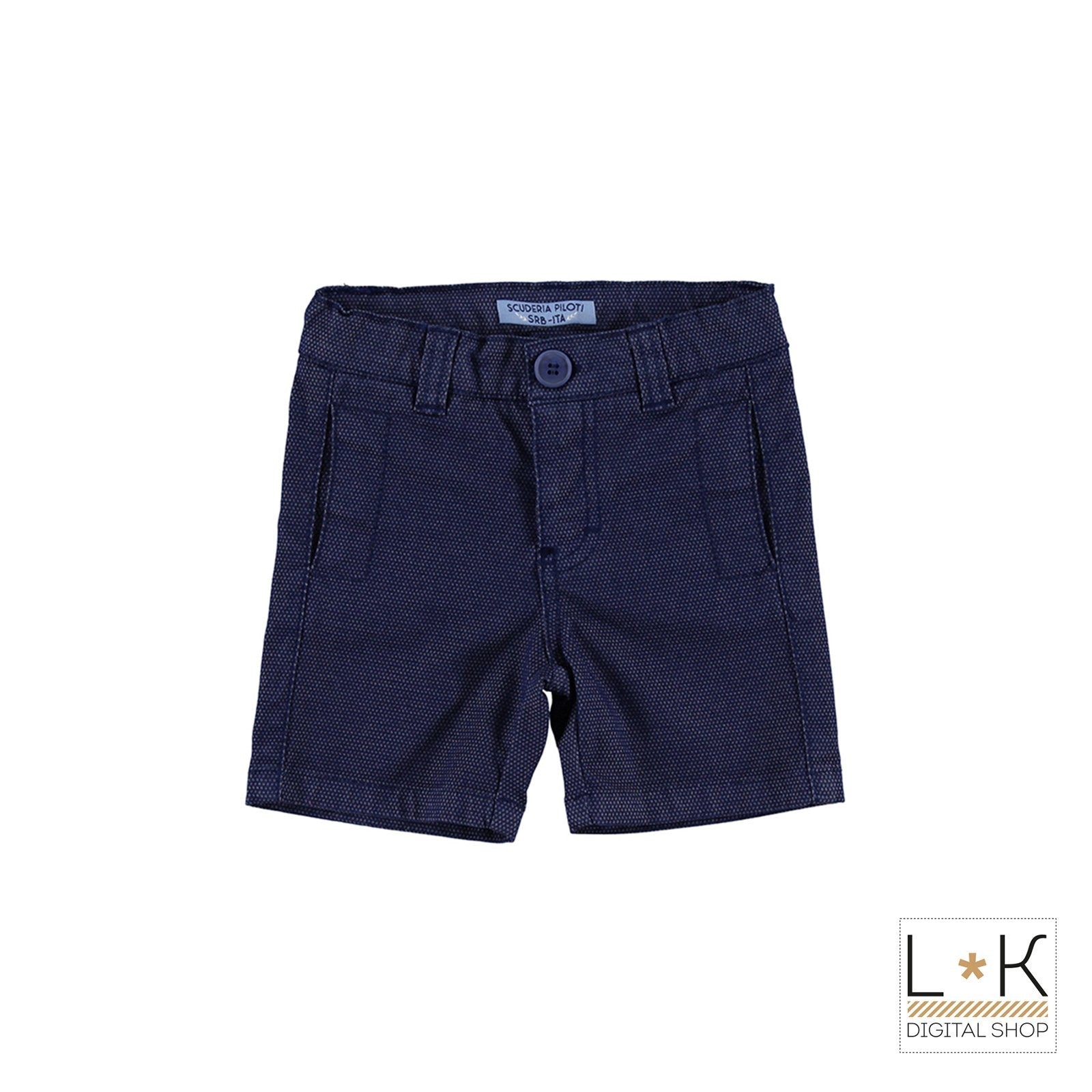 Bermuda Effetto Puntinato Neonato Blu Sarabanda M507 - SARABANDA - LuxuryKids