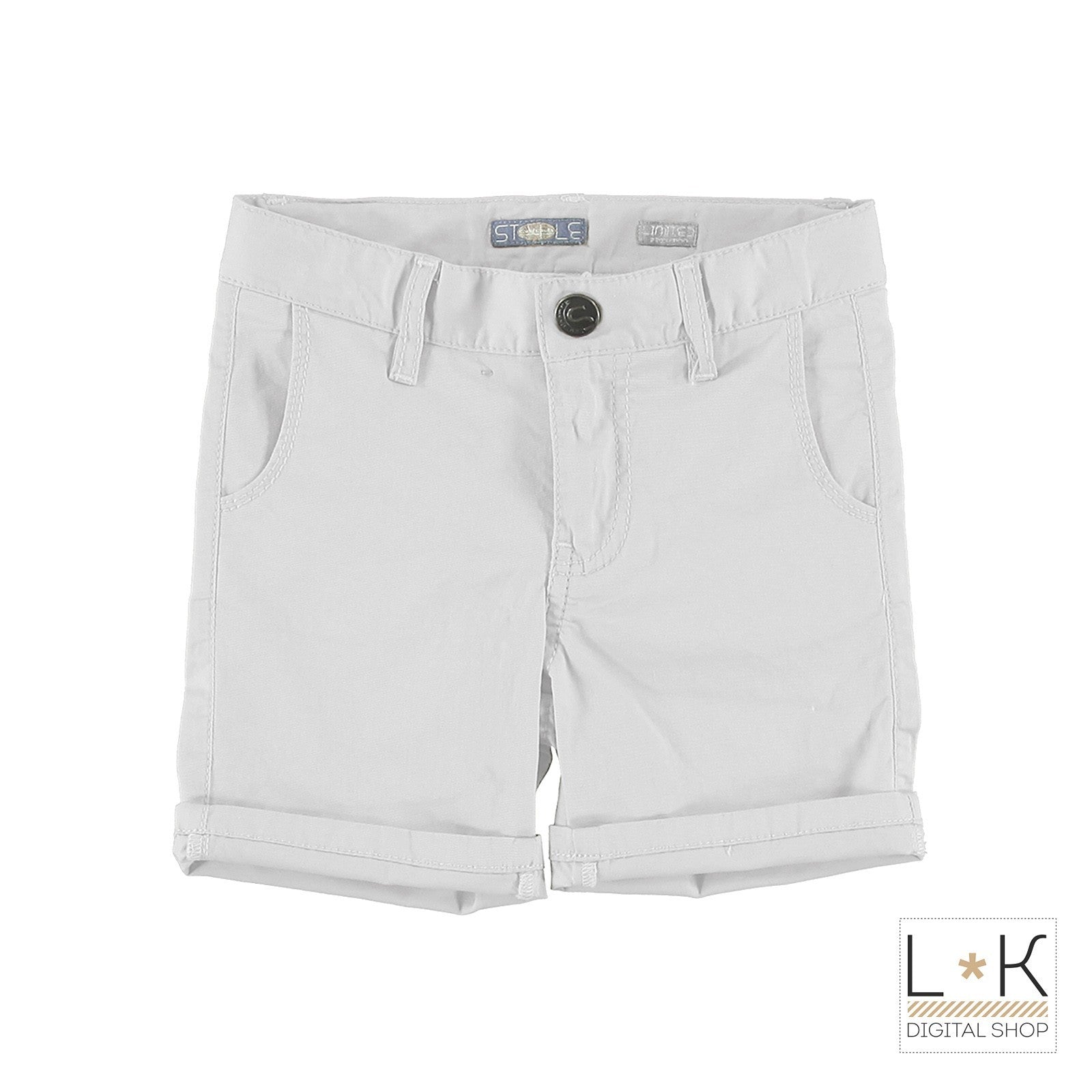 Bermuda Elegante Tinta Unita Bambino Bianco Sarabanda Q530 - SARABANDA - LuxuryKids