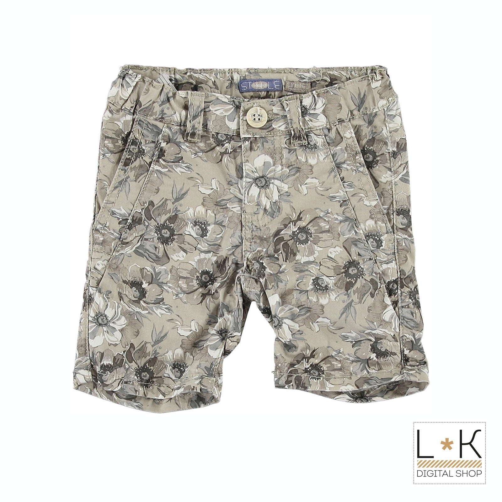 Bermuda Fantasia a Fiori Bambino Beige Sarabanda Q532 - SARABANDA - LuxuryKids