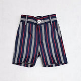 Bermuda In Cotone A Righe Blu E Rosso Neonato Manuell & Frank MF2095N - MANUELL&FRANK - LuxuryKids