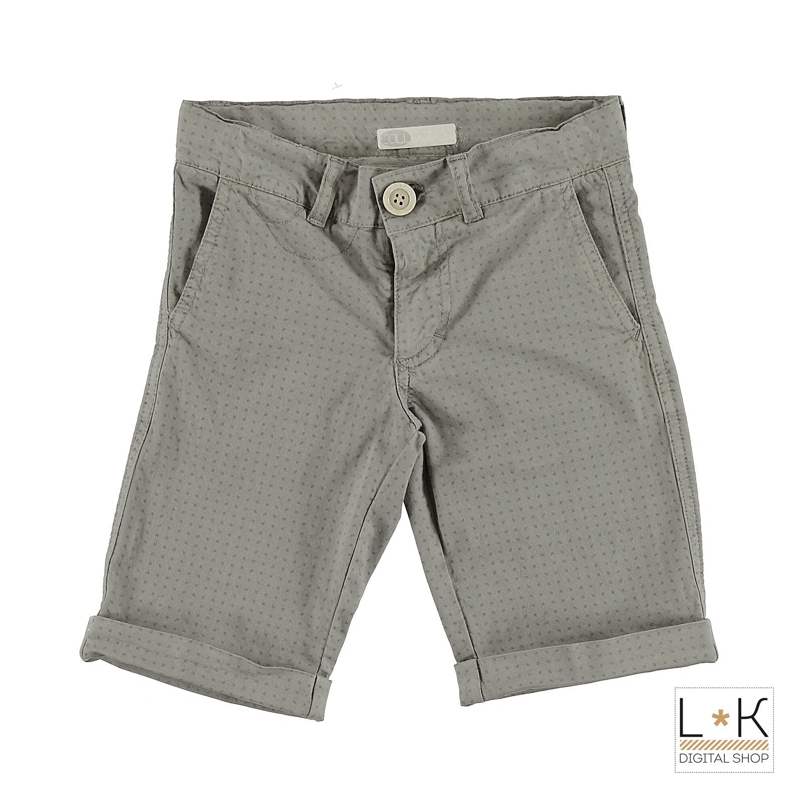 Bermuda in Cotone con Micro Fantasia Bambino Grigio Sarabanda S661 - SARABANDA - LuxuryKids