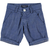 Bermuda in Cotone Effetti Jeans Blu Neonato MANUELL & FRANK MF2167N - MANUELL&FRANK - LuxuryKids