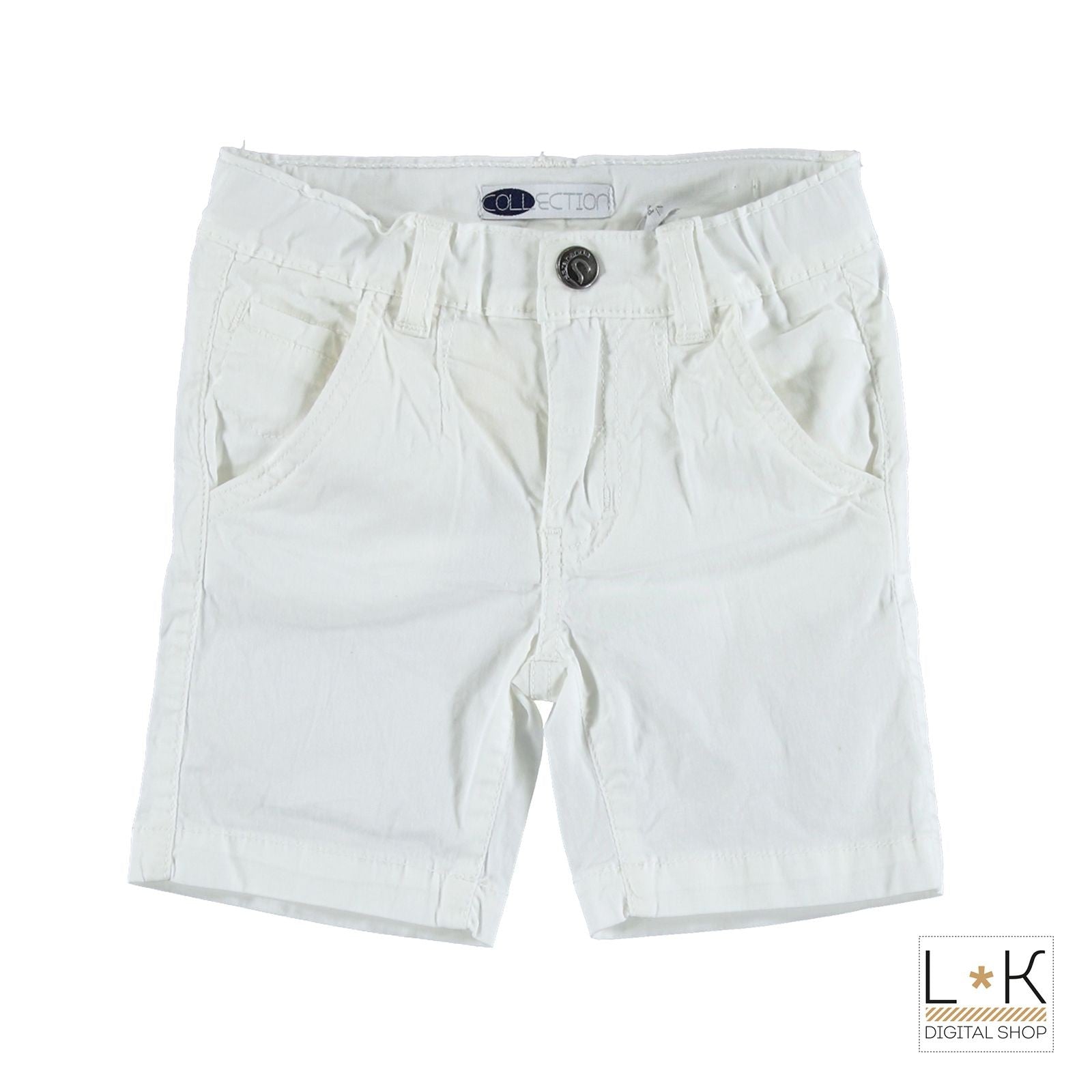 Bermuda Tinta Unita Neonato Bianco Sarabanda I530 - SARABANDA - LuxuryKids