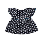 Blusa Con Volant In Cotone Blu Bambina DR.KID DK300 - DR.KID - LuxuryKids