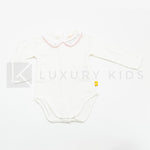 Body Con Collo Con Riporti Rosa Neonata Chua B1C2GA - CHUA - LuxuryKids