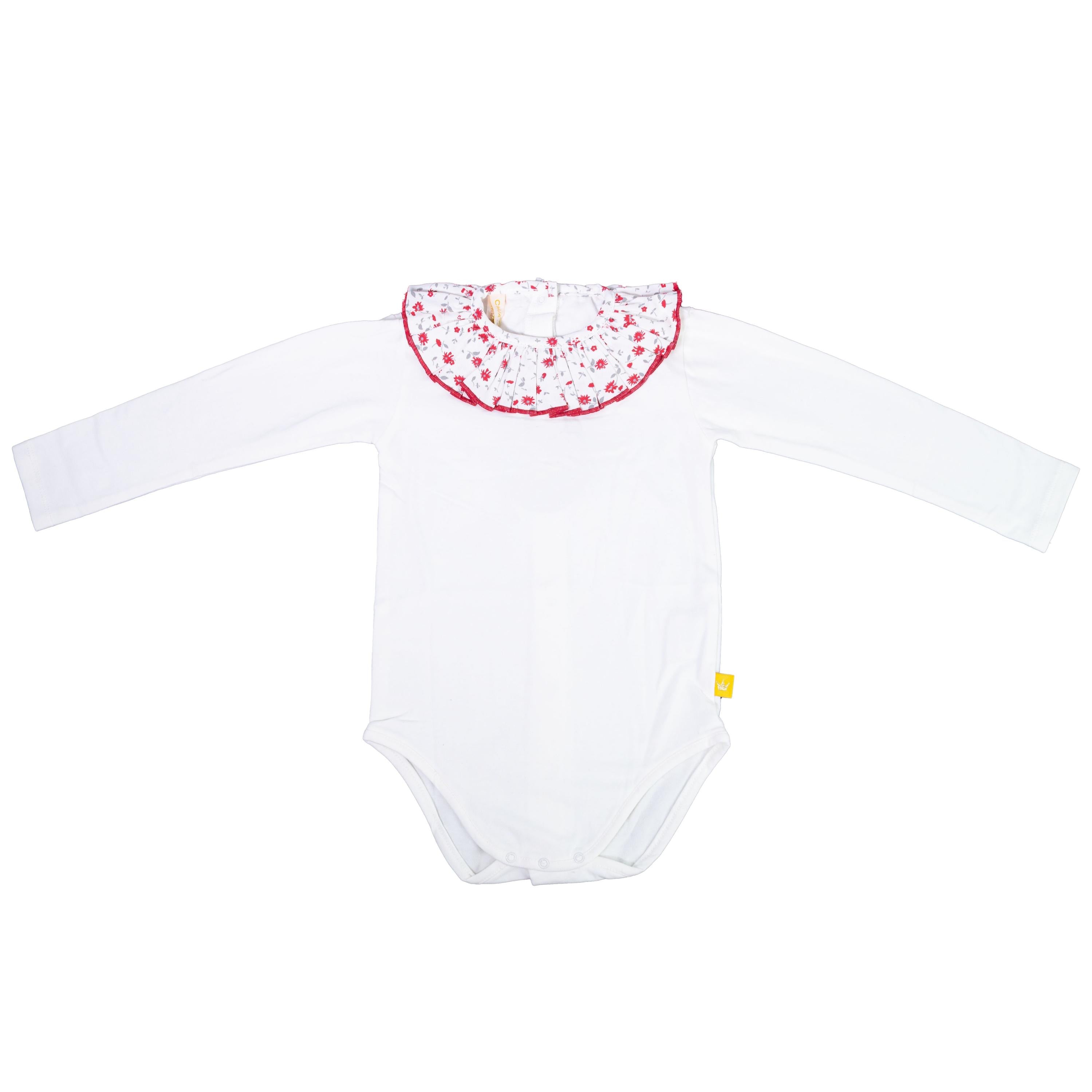 Body Con Collo Volant Fiorellini Neonata Chua B2T2GA - CHUA - LuxuryKids