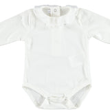 Body in licra con Colletto Neonata panna Minibanda W746 - MINIBANDA - LuxuryKids