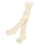 Calza in caldo cotone a coste elegante per  Neonati panna STORY LORIS 13311P-00 - STORY LORIS - LuxuryKids