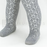 Calza in caldo cotone traforata neonati Grigio STORY LORIS 13198G-00 - STORY LORIS - LuxuryKids