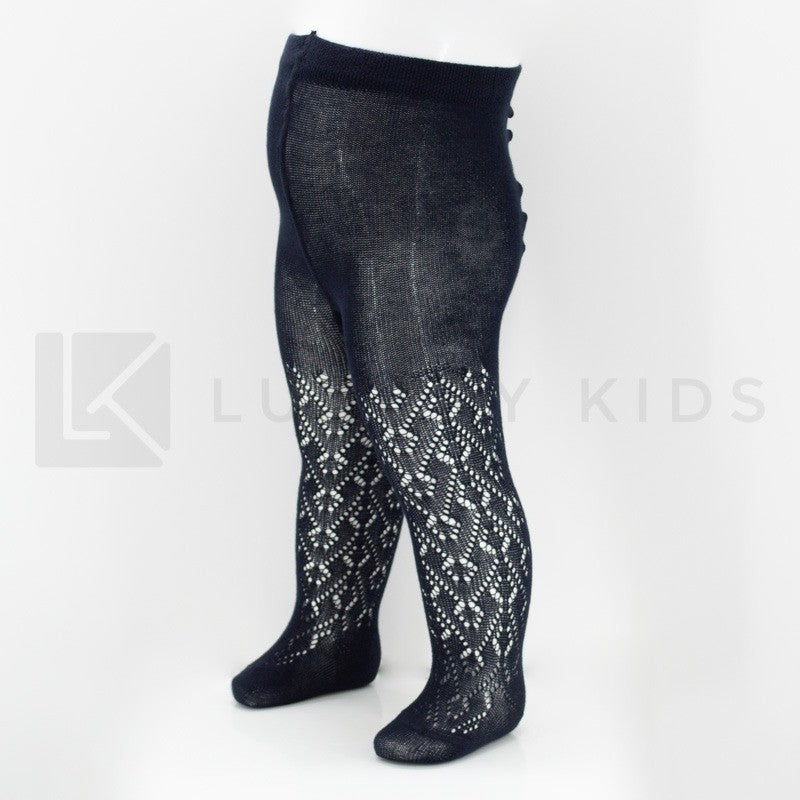 Calza in caldo cotone traforata Unisex Bambino Blu  STORY LORIS 13198B - STORY LORIS - LuxuryKids