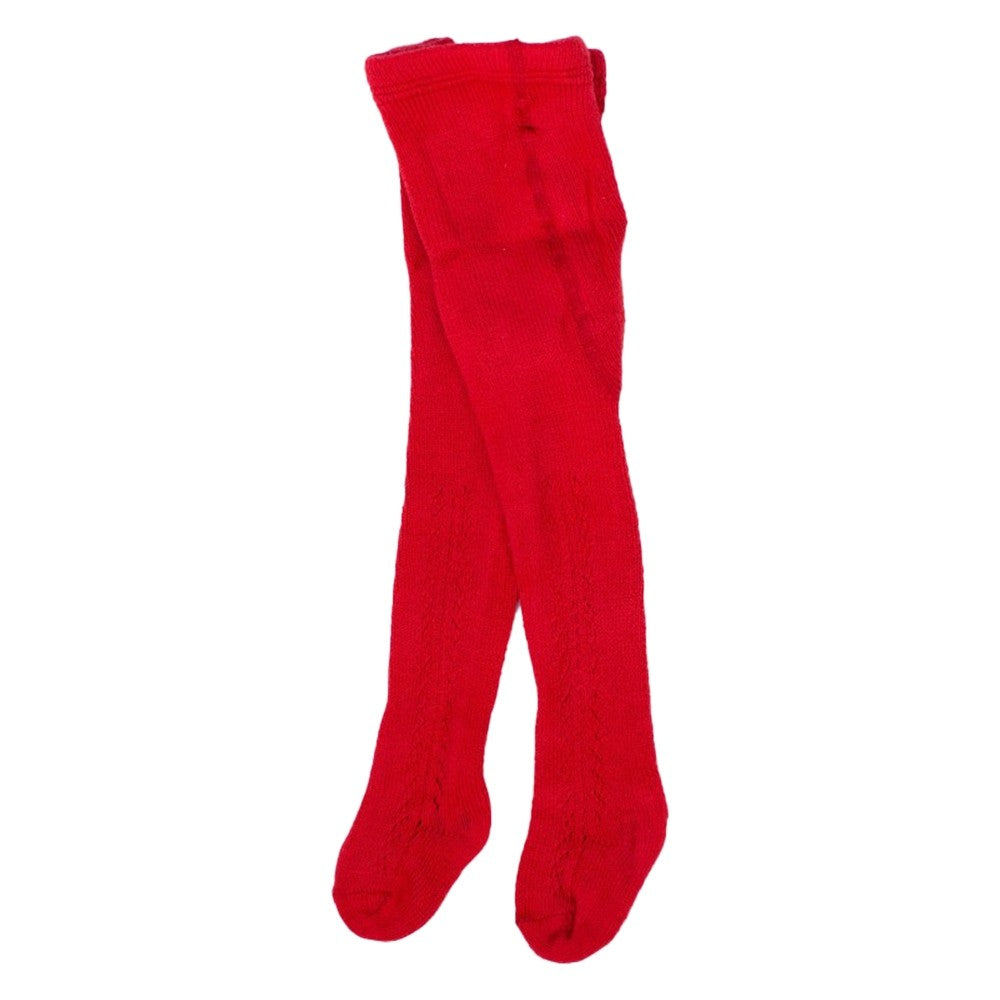 Calzamaglia In Caldo Cotone Traforata Rossa Bambini CARLOMAGNO 1031 - CARLOMAGNO - LuxuryKids