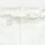 Calze Lunghe In Caldo Cotone Con Volant Panna Neonata Mayoral 9173 - MAYORAL - LuxuryKids